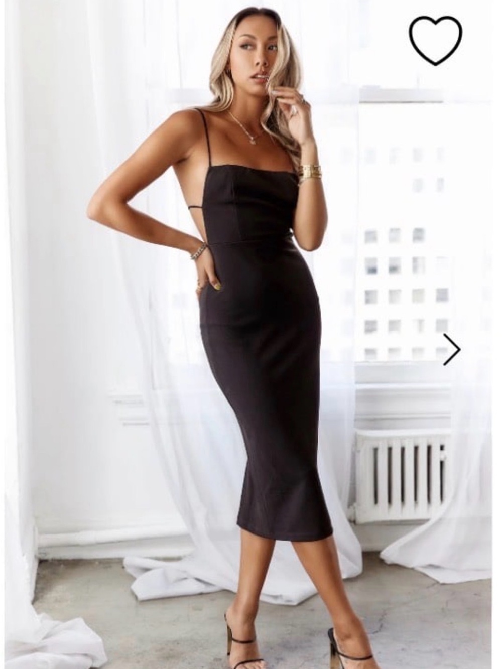 NWOT Hello Molly Can’t Afford Me Black Midi Dress